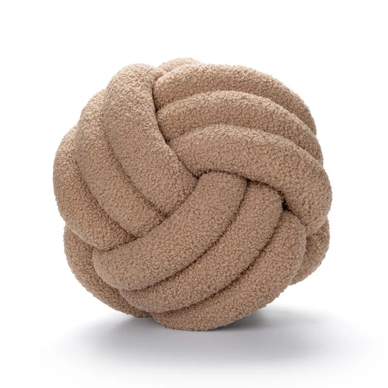 Kastkudde - Mysig - Handknuten Boll - Fårskinn