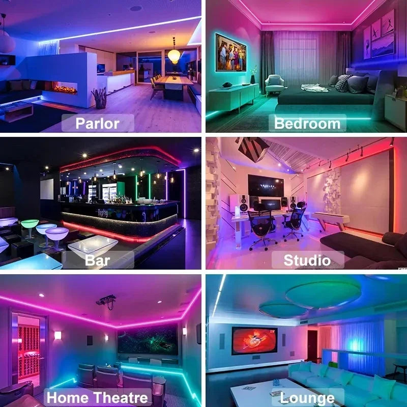 USB RGB LED Strip Lights med App Kontroll för Rums- och TV-belysning Dekor