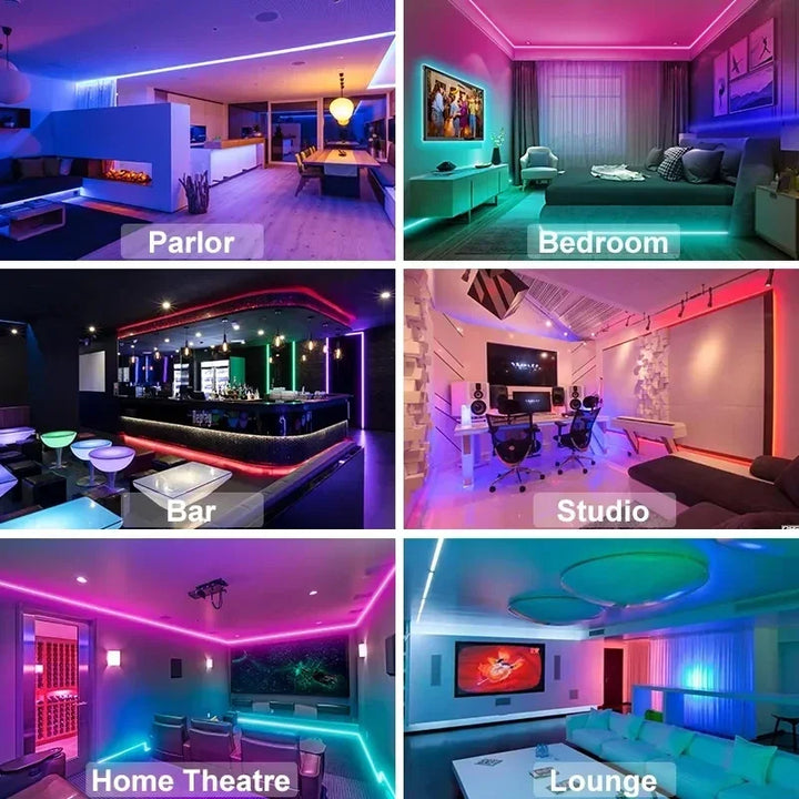 USB RGB LED Strip Lights med App Kontroll för Rums- och TV-belysning Dekor