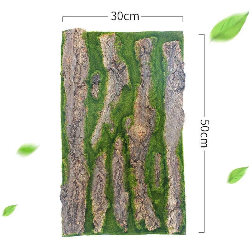 DIY Väggdekoration Grön Växt Bark