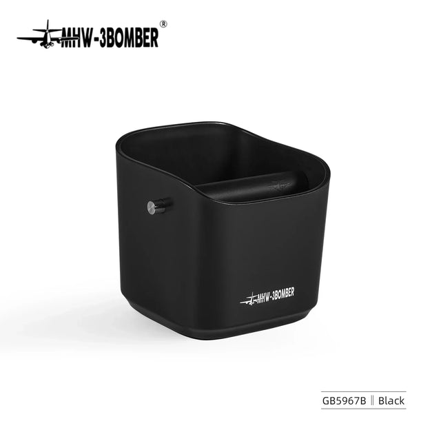0.9–1.2 l Espresso knock box, avtagbar knock bar och halkfri bas, fyrkantig kaffesumpavfall, barista skrivbordstillbehör