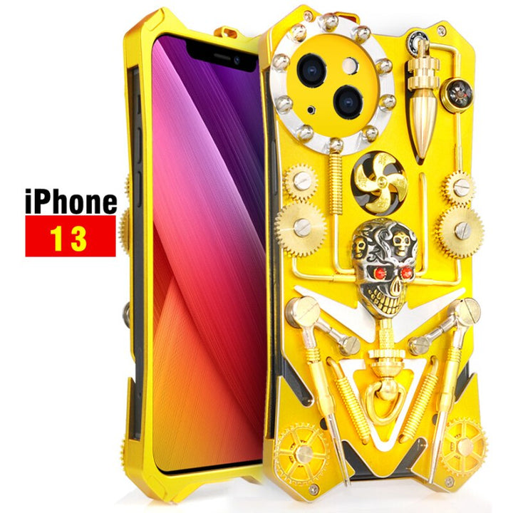 Mechanic Skull Cyberpunk Stil iPhone-fodral