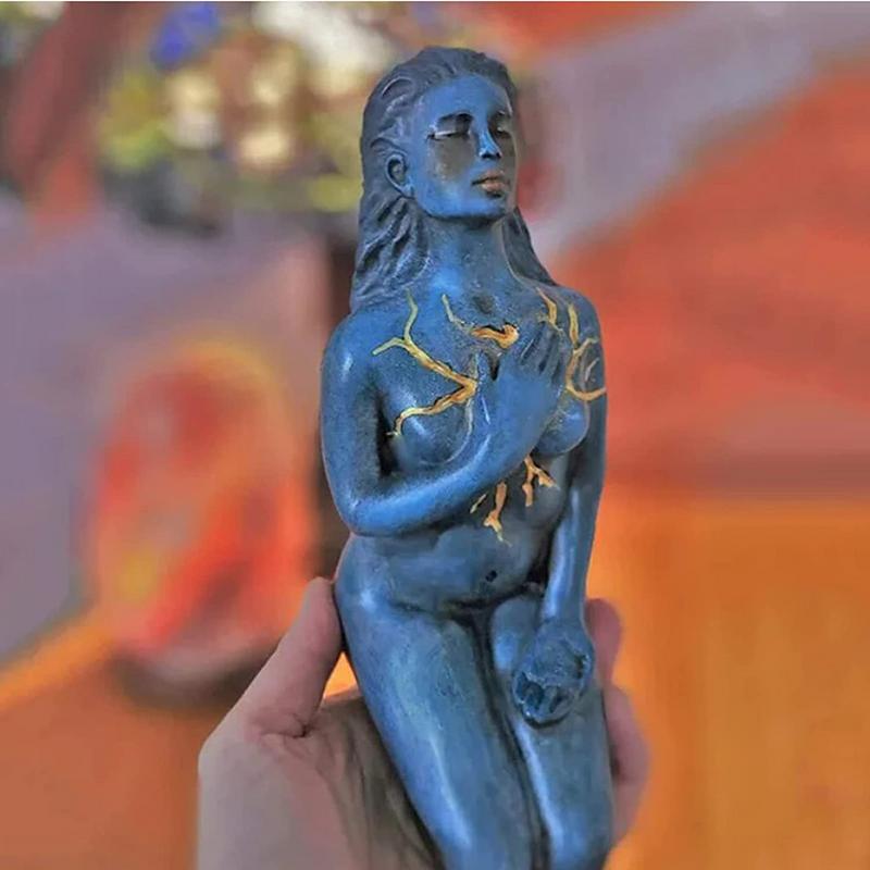 Helande Gudinna Skulptur: Resin abstrakt
