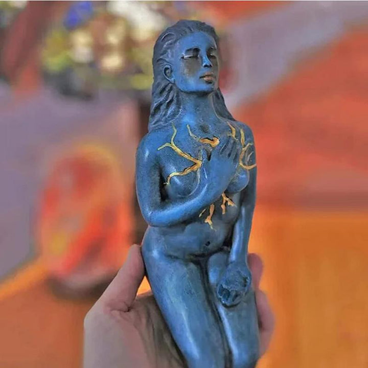 Helande Gudinna Skulptur: Resin abstrakt