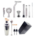 550 ml/750 ml Rostfritt Stål Cocktail Shaker Mixer Dryck Bartender Set Bar Set Verktyg Med Vinställ Stativ Verktyg för Födelsedagspresent