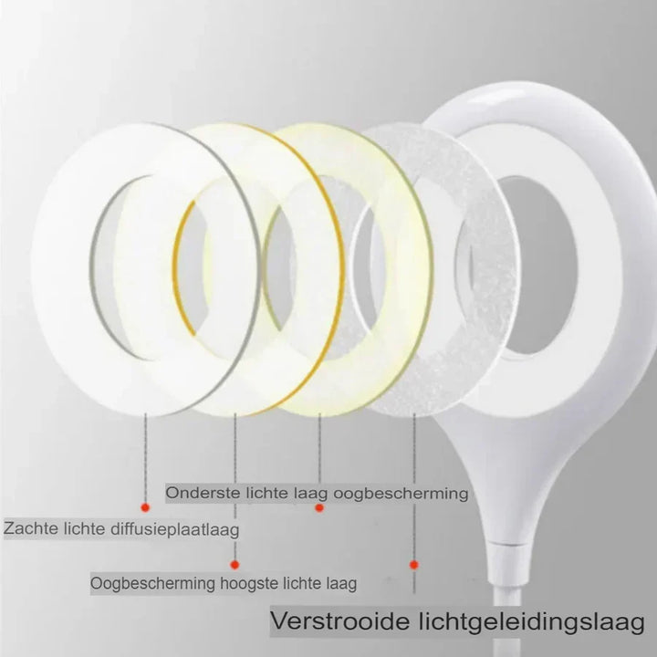 Kompakt och Uppladdningsbar Nattlampa – Flexibel LED-lampa för Skrivbord och Nattduksbord