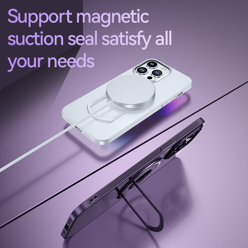 Magsafe Kompatibel Magnetisk Ring Telefonfodral Ställ