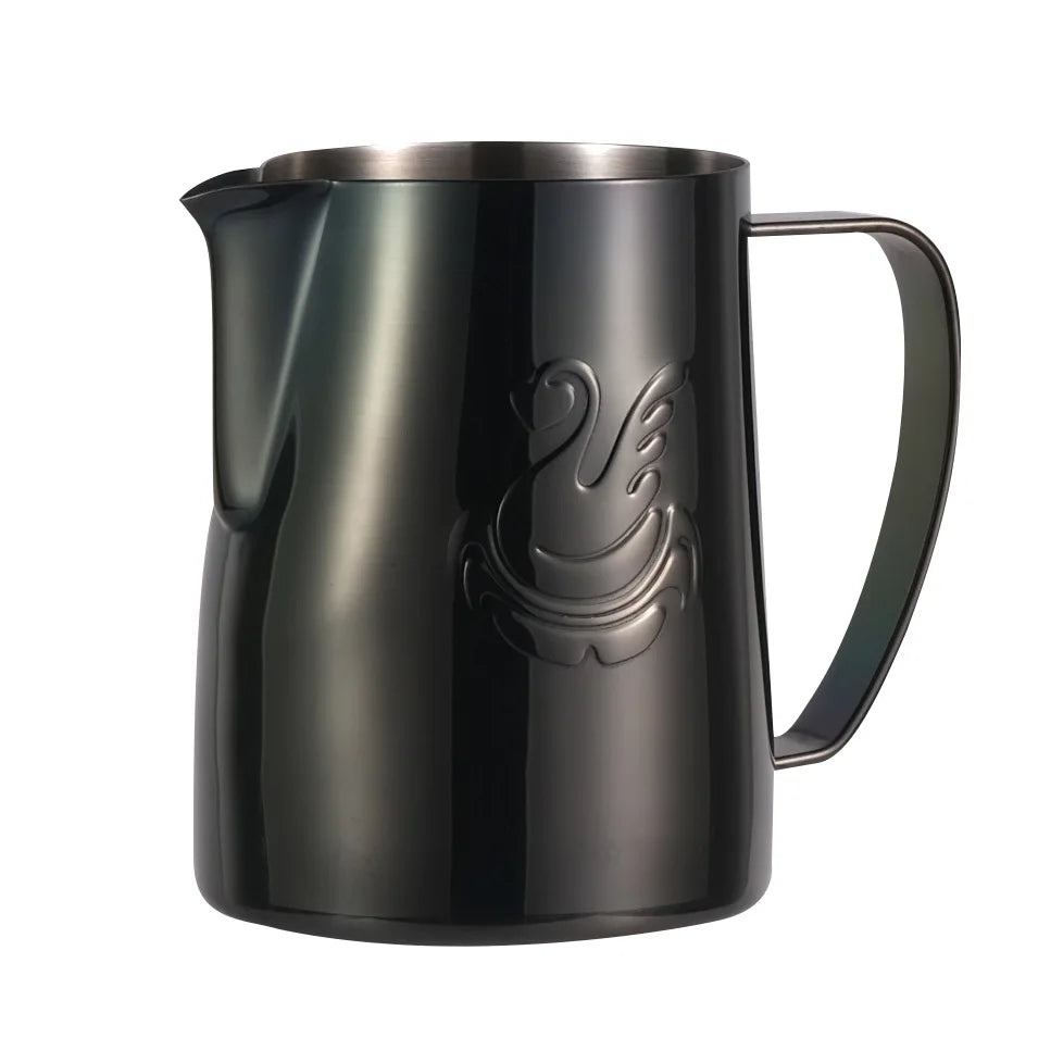 600 ml rostfri kaffekanna mjölkskummare kopp gräddmaskin espresso latte art verktyg elegant svan
