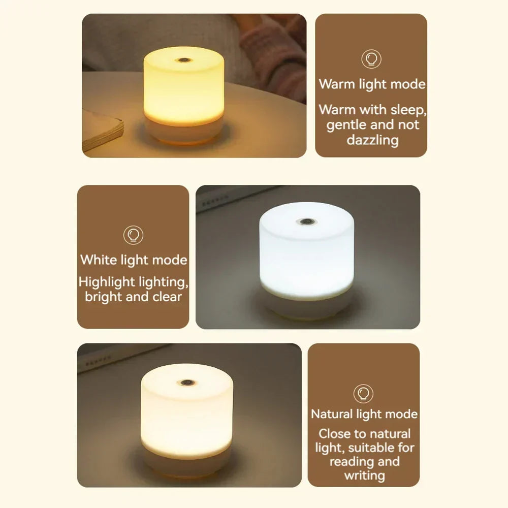 Kreativ USB Nattdukslampan - Touch-Dimmbar LED Nattljus för Sovrum &amp; Studentbostad