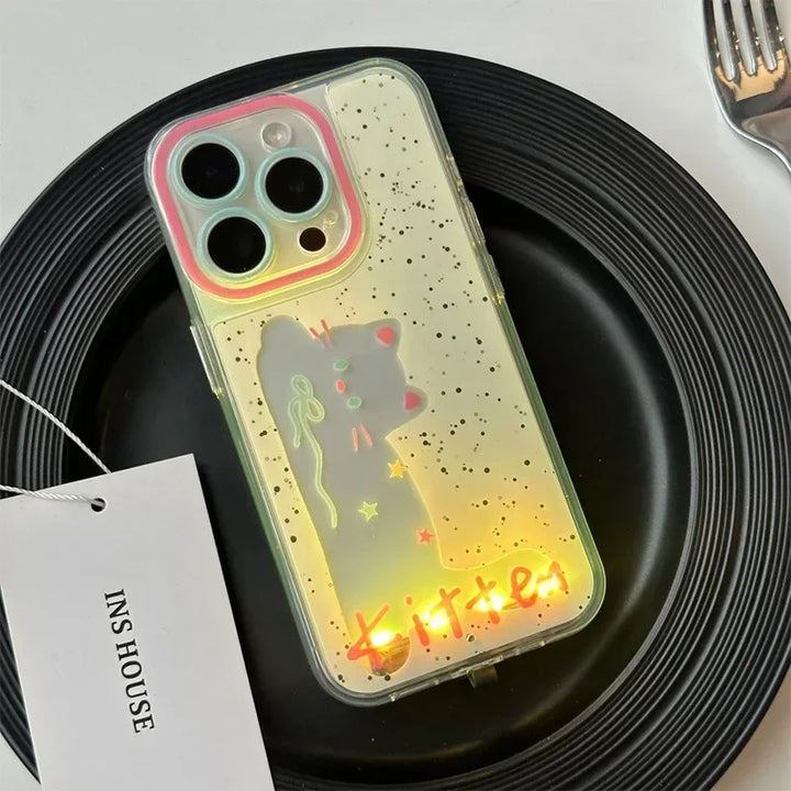 Glödande Valp Ljusande iPhone-fodral