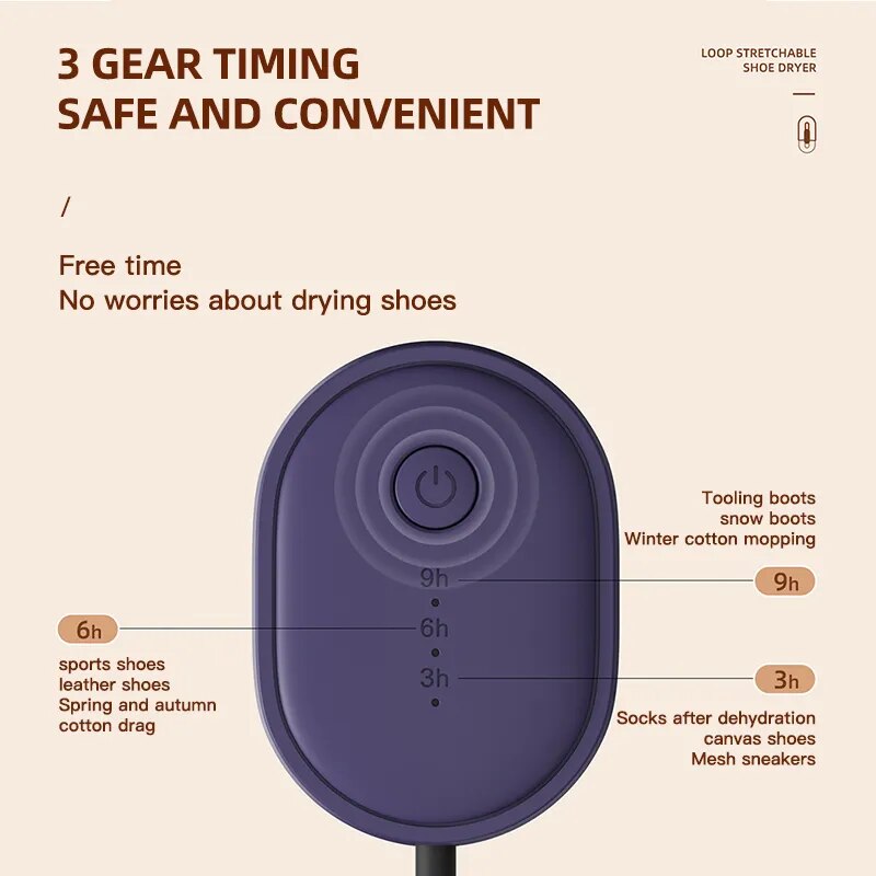 Stretchable Wearable Electric Sterilization Shoe Dryer