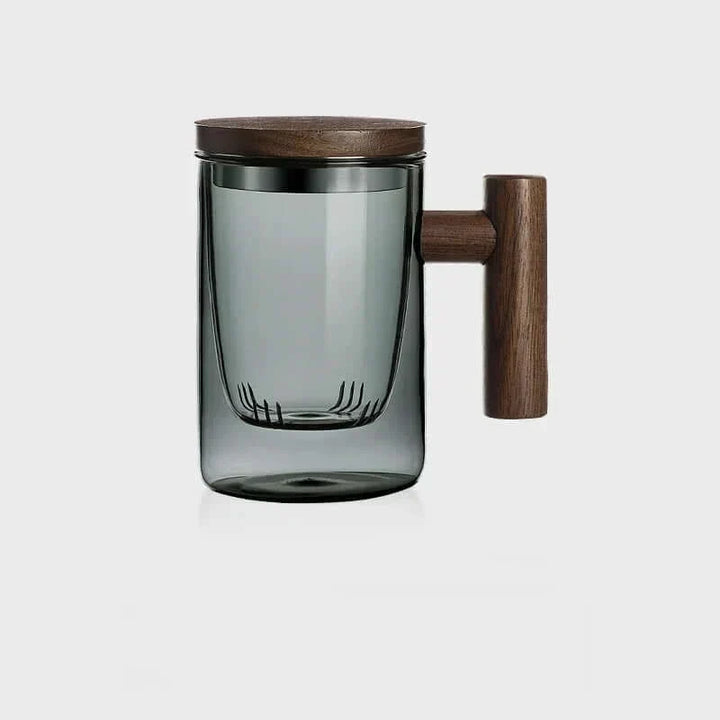 Ultramodern Glas Teekopp med Filter och Lock