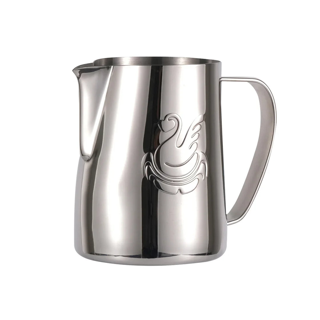 600 ml rostfri kaffekanna mjölkskummare kopp gräddmaskin espresso latte art verktyg elegant svan