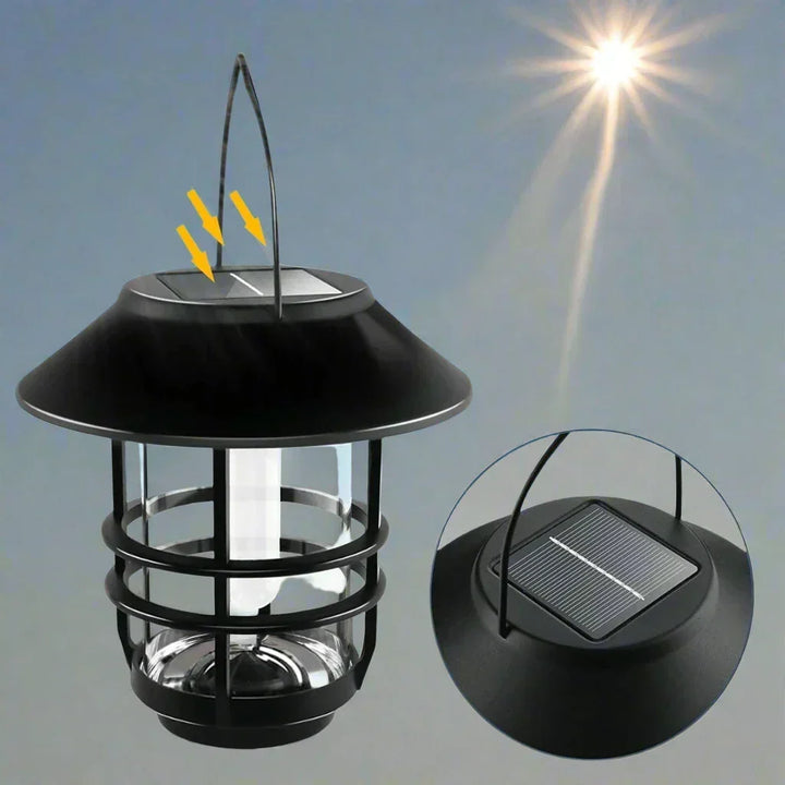 Solcellslampa Trådlös Vattentät Flackande Solflame Lampa | - WallLant