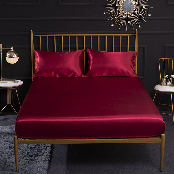 Silkesatin Elastisk Fodrad Lakan med GRATIS* Silkesatin Örngott