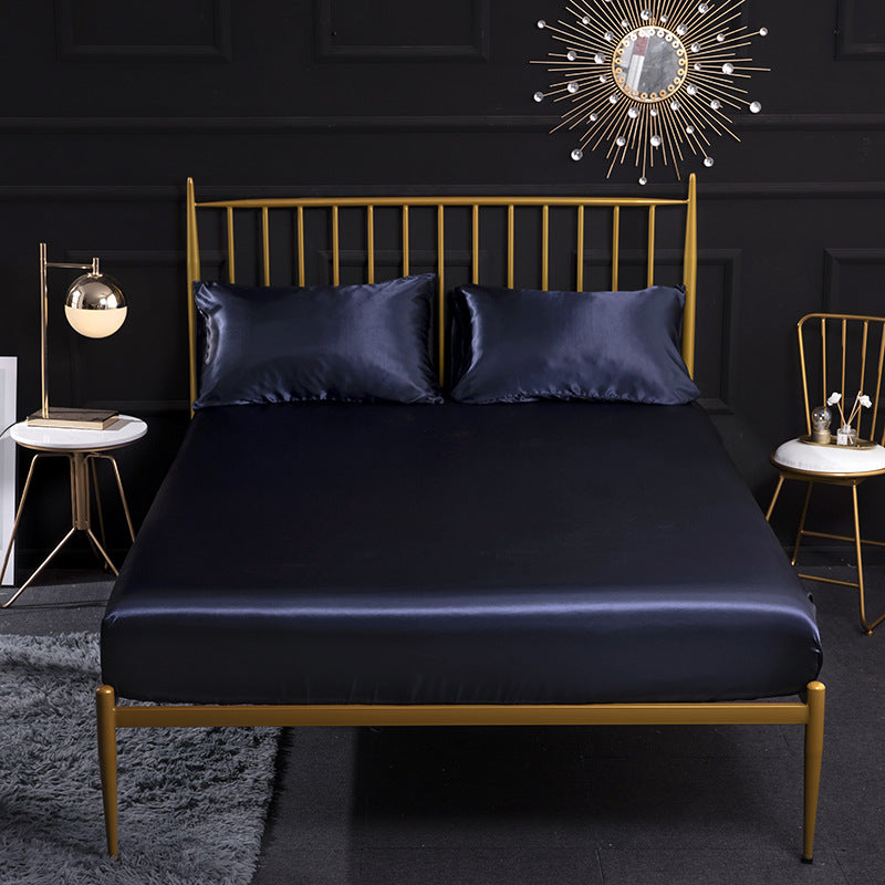 Silkesatin Elastisk Fodrad Lakan med GRATIS* Silkesatin Örngott