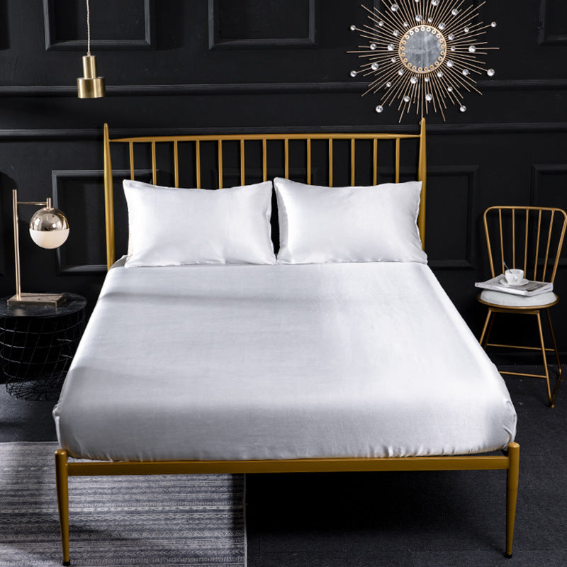 Silkesatin Elastisk Fodrad Lakan med GRATIS* Silkesatin Örngott