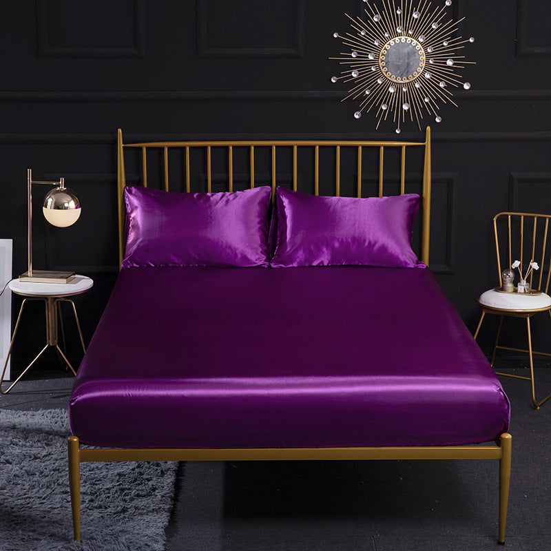 Silkesatin Elastisk Fodrad Lakan med GRATIS* Silkesatin Örngott
