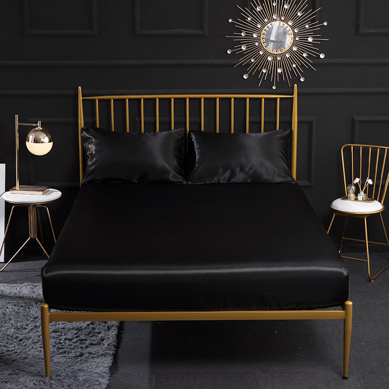 Silkesatin Elastisk Fodrad Lakan med GRATIS* Silkesatin Örngott