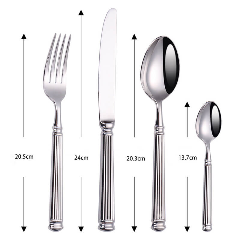 Enkel Randig Bestickset 4 Delar