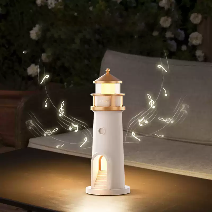 Lighthouse Högtalare Bluetooth Lampa Månskugga Stämningsljus Bästa Gåvan