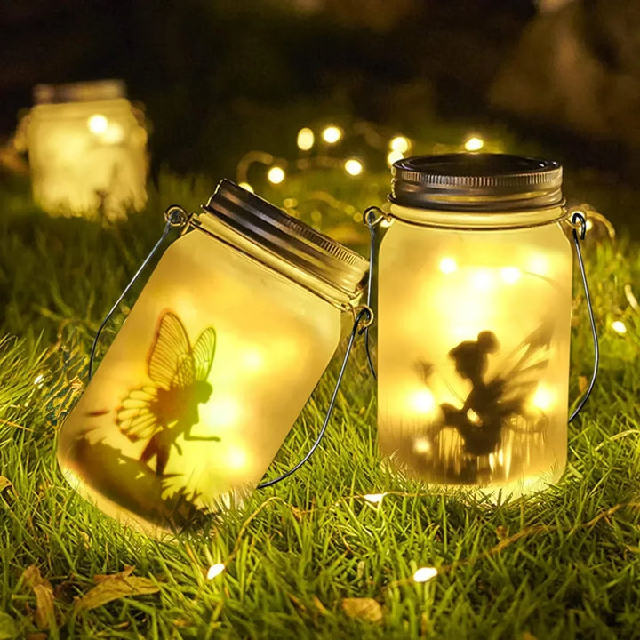 Glas Fejlampa - Solcells Mason Jar Lantern, IP65 Vattentålig Utomhus Hängande Lampa