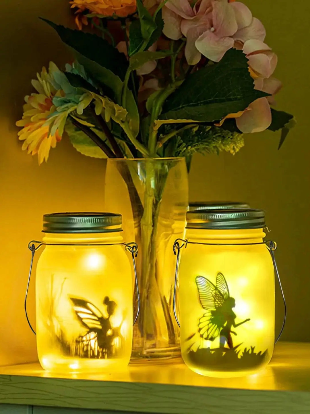 Glas Fejlampa - Solcells Mason Jar Lantern, IP65 Vattentålig Utomhus Hängande Lampa