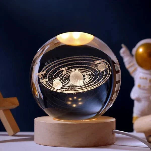 Luminös Kristallkula LED Nattlampa Dekor