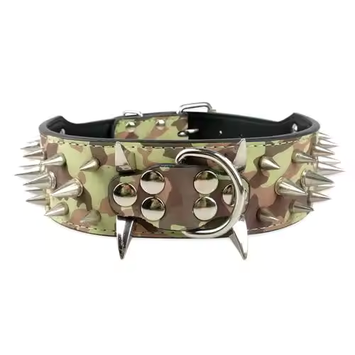 Hundhalsband med nitar för stora hundar