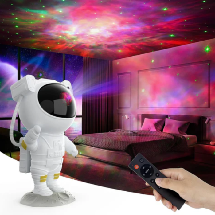 Stjärnprojektor Astronautlampa Justerbar LED Nattljus Galaxy