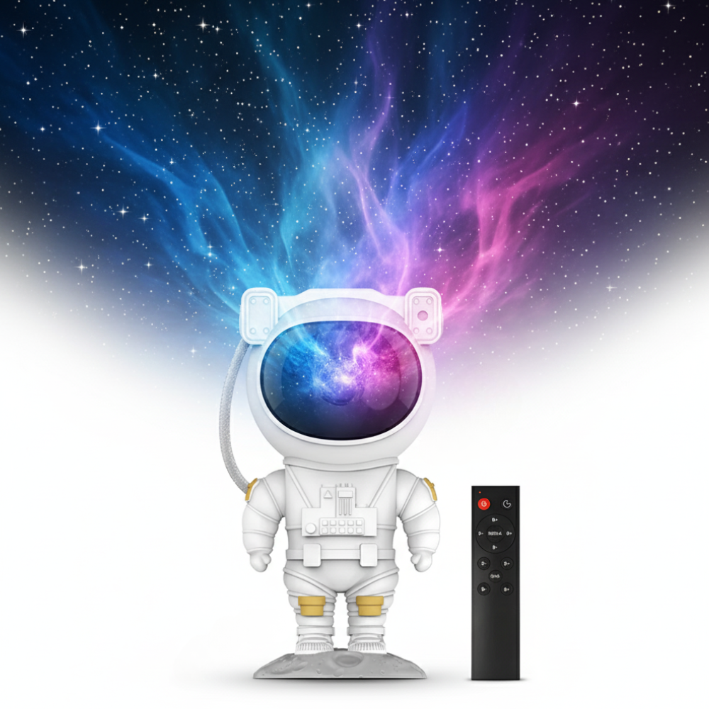 Stjärnprojektor Astronautlampa Justerbar LED Nattljus Galaxy