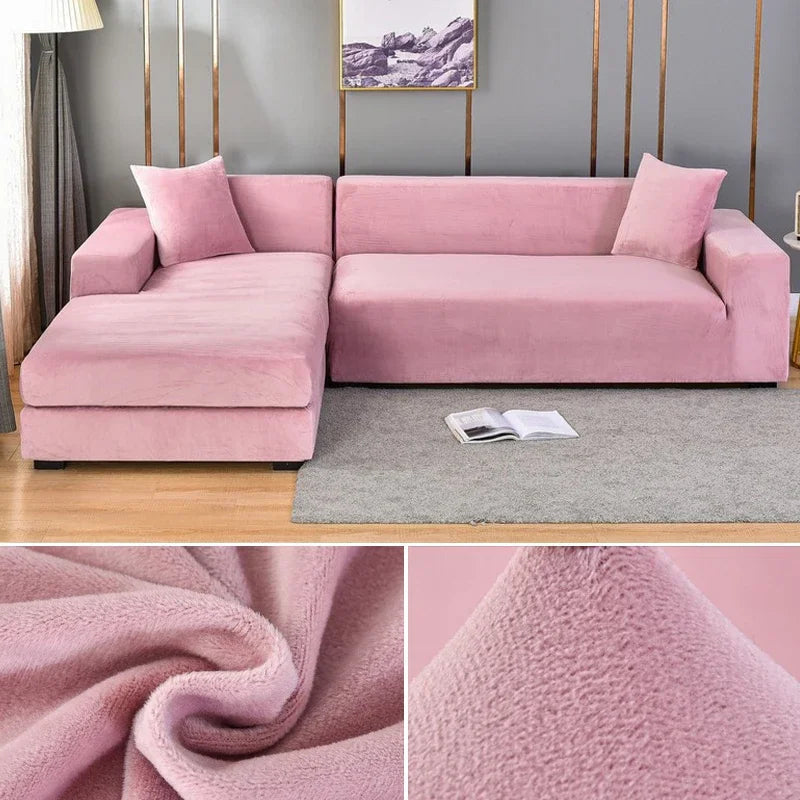 Lyxigt Stretch-velour Sofföverdrag – Stilig Skydd för Alla Soffor