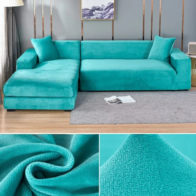 Lyxigt Stretch-velour Sofföverdrag – Stilig Skydd för Alla Soffor