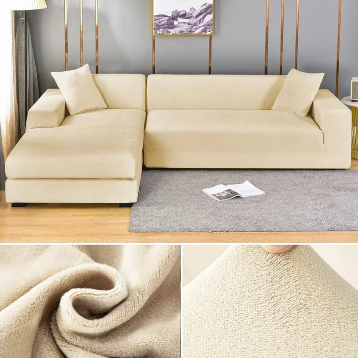 Lyxigt Stretch-velour Sofföverdrag – Stilig Skydd för Alla Soffor