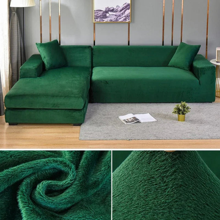 Lyxigt Stretch-velour Sofföverdrag – Stilig Skydd för Alla Soffor