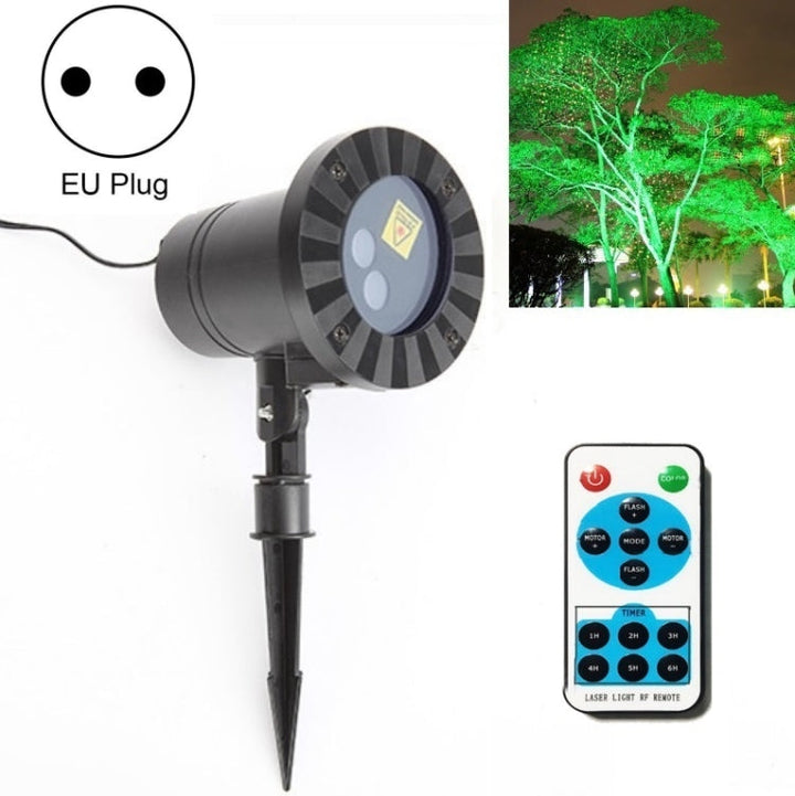 30W Fjärrkontroll Utomhus Vattentät Laserljus Trädgårdsdekoration Gräslampa, grön ljus + röd ljus (UK-kontakt)