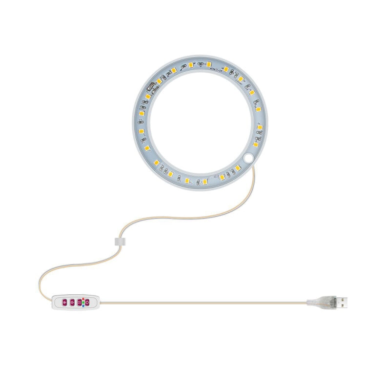 LED Växtbelysning Fullspektrum Intelligent Timer Inomhus Fyllnadsljus Ring Växtlampa, Effekt: En huvudenhet (Solskina)