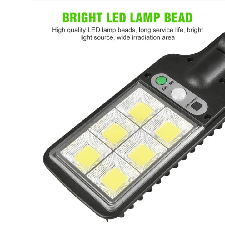 Solgatu belysning LED kroppdetektering trädgårdslampa, specifikation: 616B-72 COB med fjärrkontroll