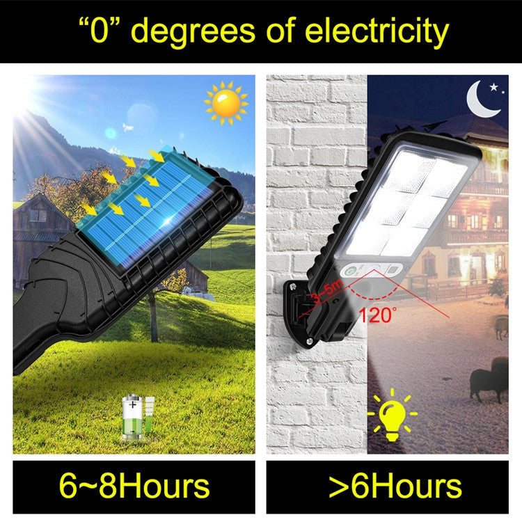 Solgatu belysning LED kroppdetektering trädgårdslampa, specifikation: 616B-72 COB med fjärrkontroll