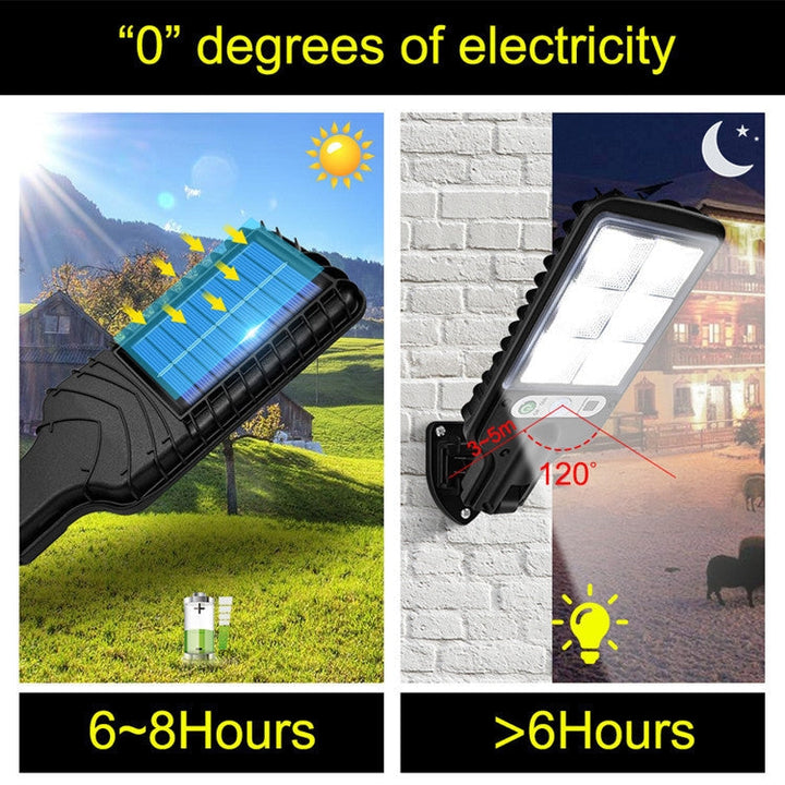 Solgatu belysning LED kroppdetektering trädgårdslampa, specifikation: 616B-72 COB med fjärrkontroll