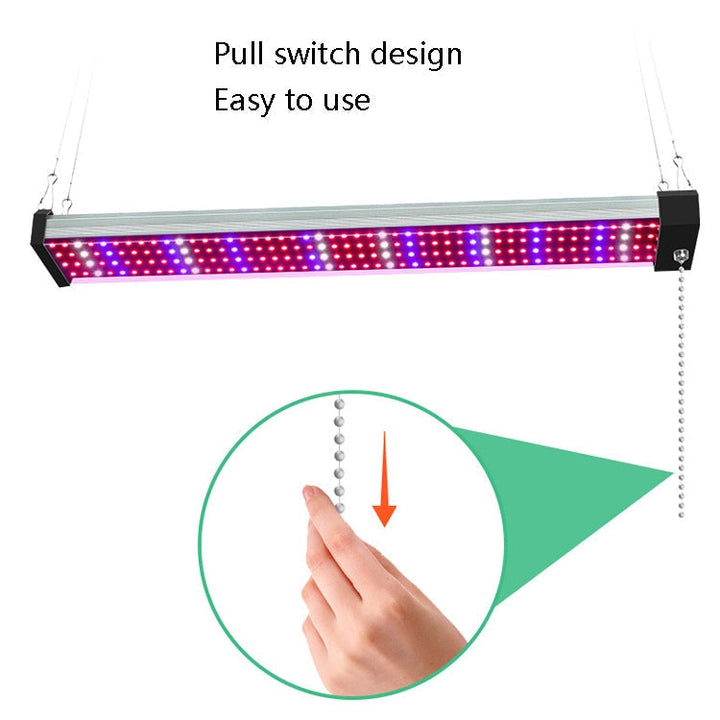 LED växtlampa fullspektrum växtljusrör, Stil: Liten dubbelrad 100 cm (EU-kontakt)