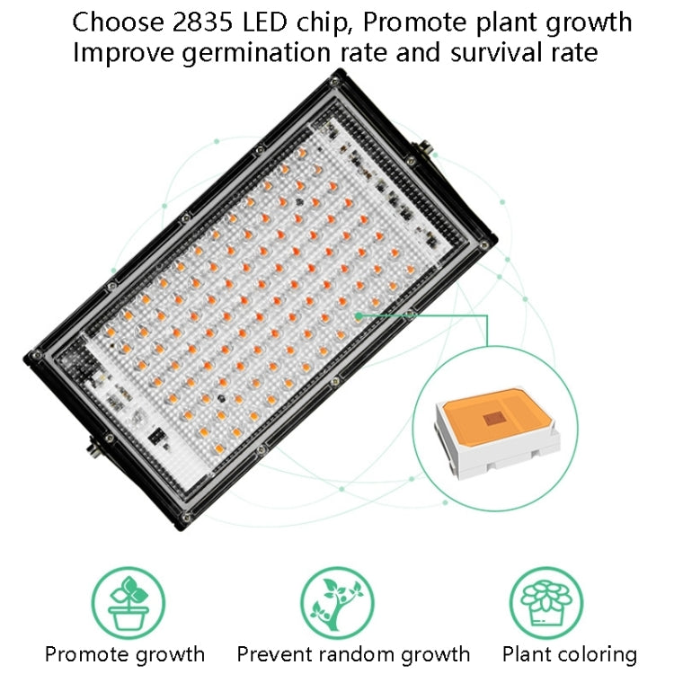 LED Växtbelysning Fullspektrum Vattentät Växtlampa EU Kontakt 144 Klibb 200W