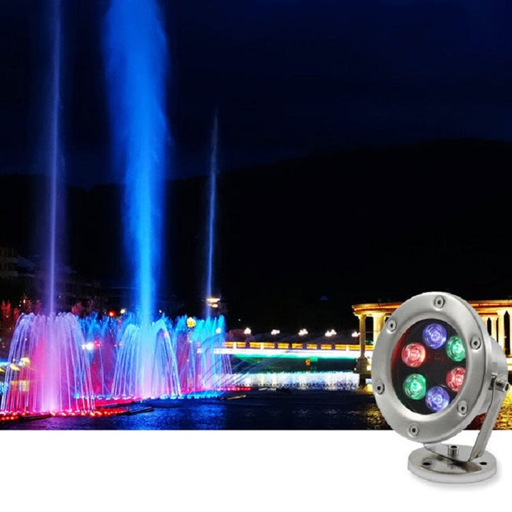LED Underwater Light Pool Fish Pond Fountain Waterproof Landscape Light 18W(Gul)