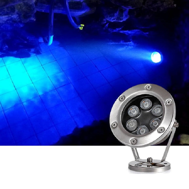 LED Underwater Light Pool Fish Pond Fountain Waterproof Landscape Light 18W (Vit)