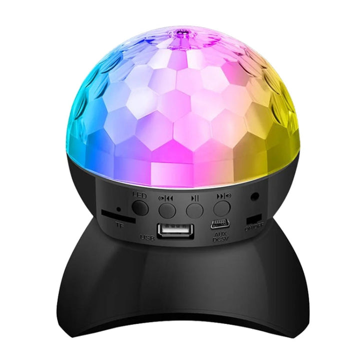 Hem LED Magiska Bollar Ljus Studsande Ambient Lampor Rum Ljud Ljus Bollar, färg: Laddningsmodell Svart (RGB färgad 5W)