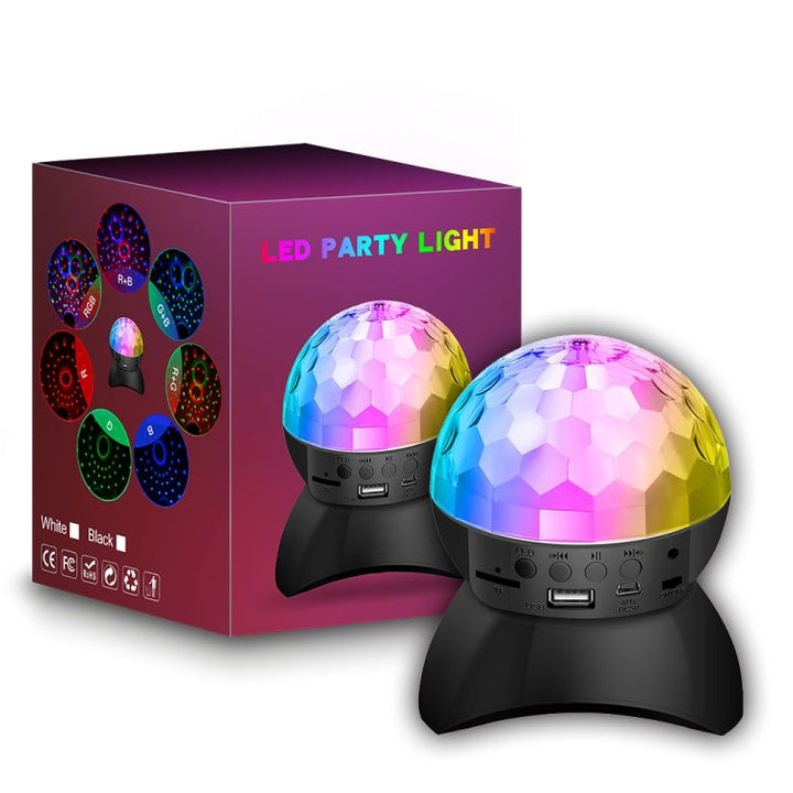 Hem LED Magiska Bollar Ljus Studsande Ambient Lampor Rum Ljud Ljus Bollar, färg: Laddningsmodell Svart (RGB färgad 5W)
