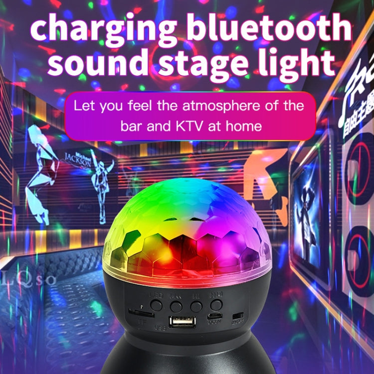 Hem LED Magiska Bollar Ljus Studsande Ambient Lampor Rum Ljud Ljus Bollar, färg: Laddningsmodell Svart (RGB färgad 5W)