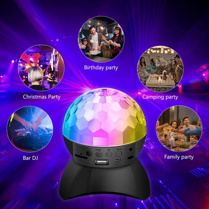 Hem LED Magiska Bollar Ljus Studsande Ambient Lampor Rum Ljud Ljus Bollar, färg: Laddningsmodell Svart (RGB färgad 5W)