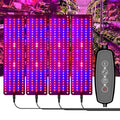 4 huvuden 12V Full Spectrum Röd och Blå Ljuspanel Växtbelysning Fröväxtbelysning (EU-kontakt)