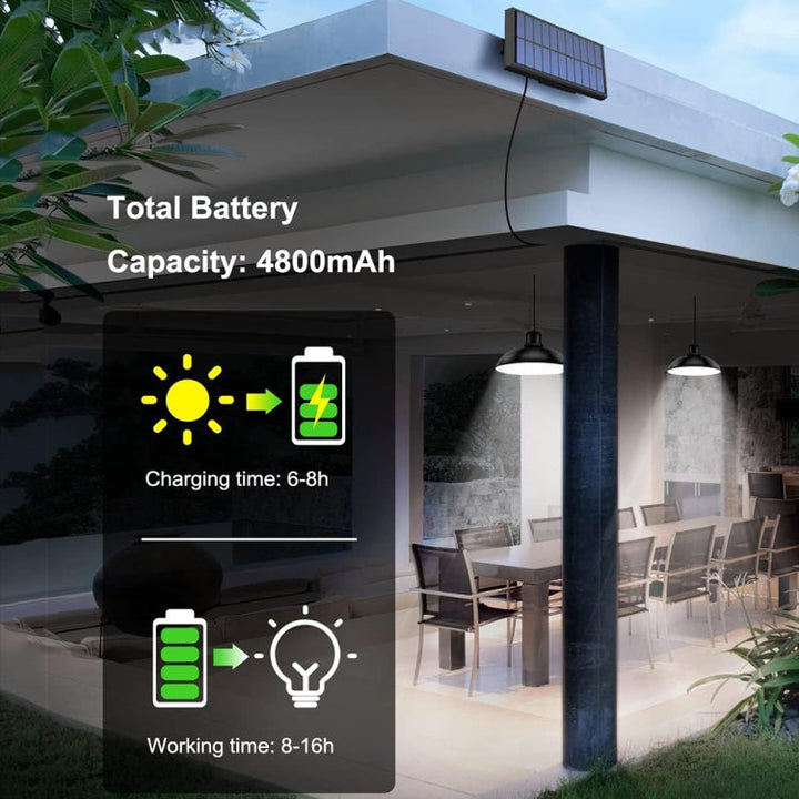 IP65 Vattentät Utomhus Solenergi LED Lampa Kandelaber Inomhusbelysning, Specifikation: Enkel Vit Ljus med Fjärrkontroll